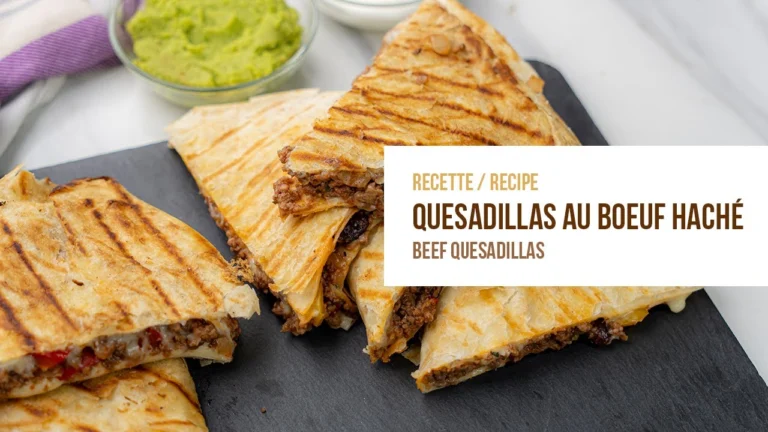 Voir la recette en vidéo : Quesadillas au bœuf haché