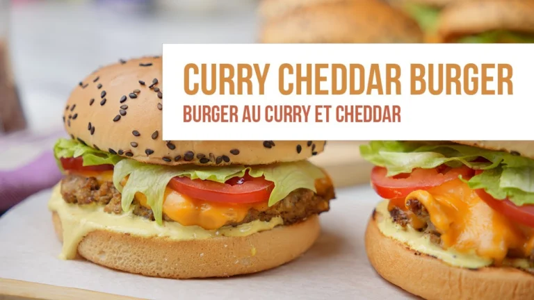 Voir la recette en vidéo : Burger au curry et cheddar