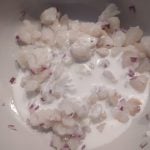 Ceviche de poisson au lait de coco : La photo est une représentation de l'étape 3