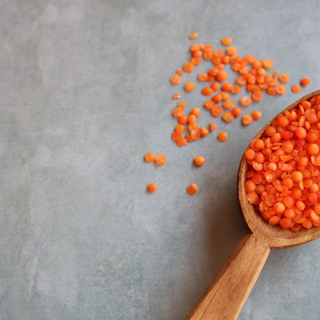 The photo shows the ingredient: Red Lentils