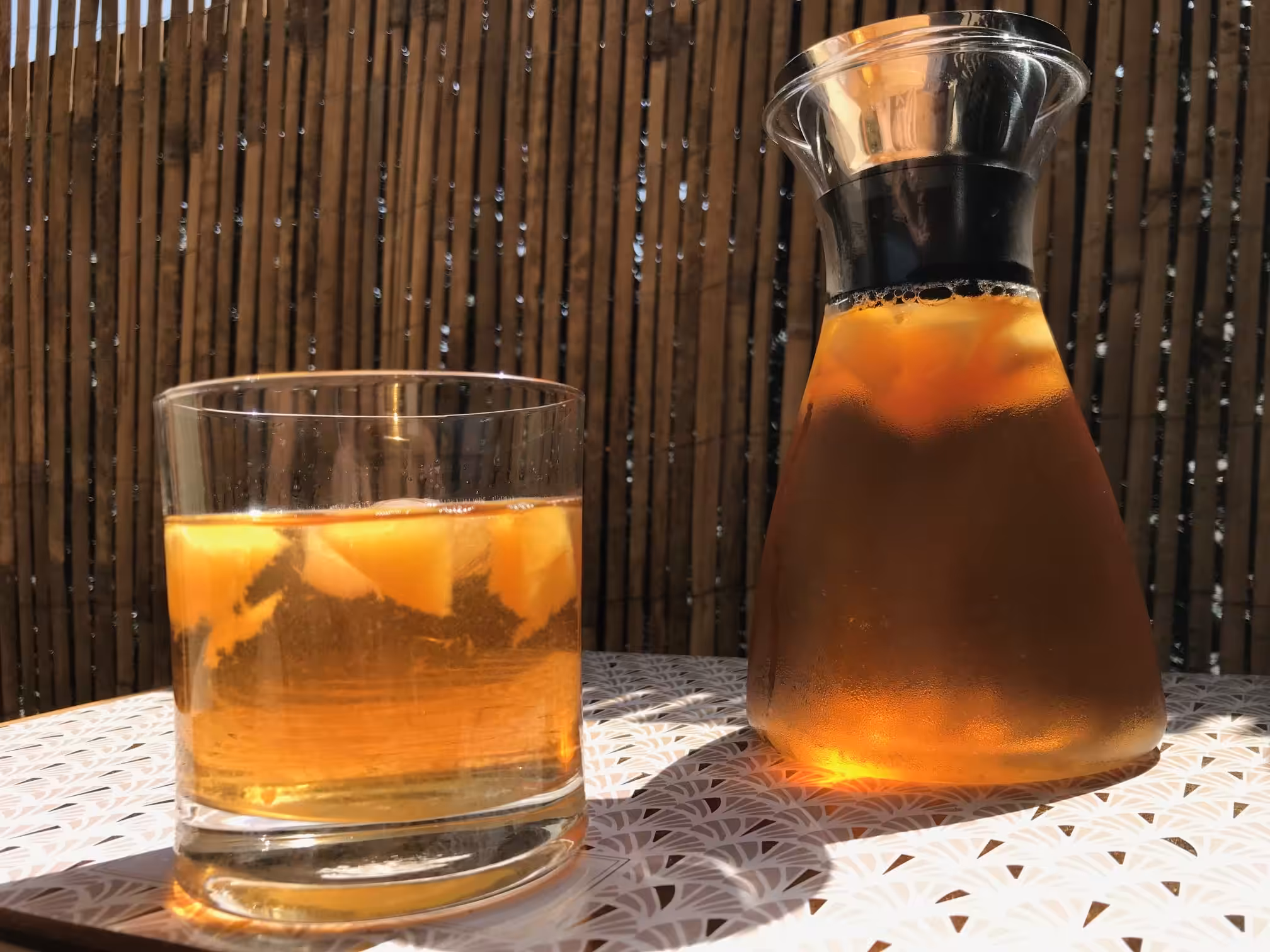 La photo représente la recette : Peach iced tea - Étape 5