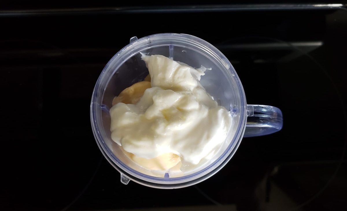 Milkshake banane et vanille au lait d'amande : La photo est une représentation de l'étape 1
