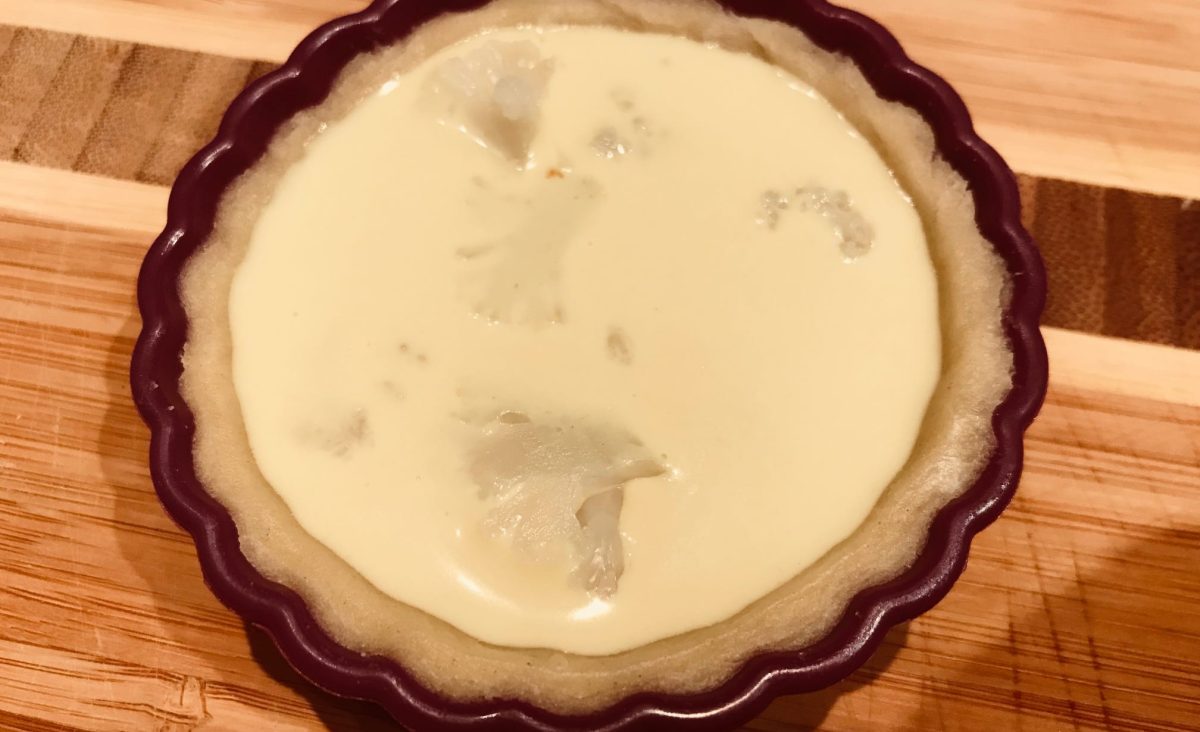 Cauliflower, Coconut, and Curry Tart: A Flavorful Fusion: The image is a representative of the step 9