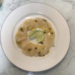 Scallop Carpaccio with Passion Fruit: The image is a representative of the step 7