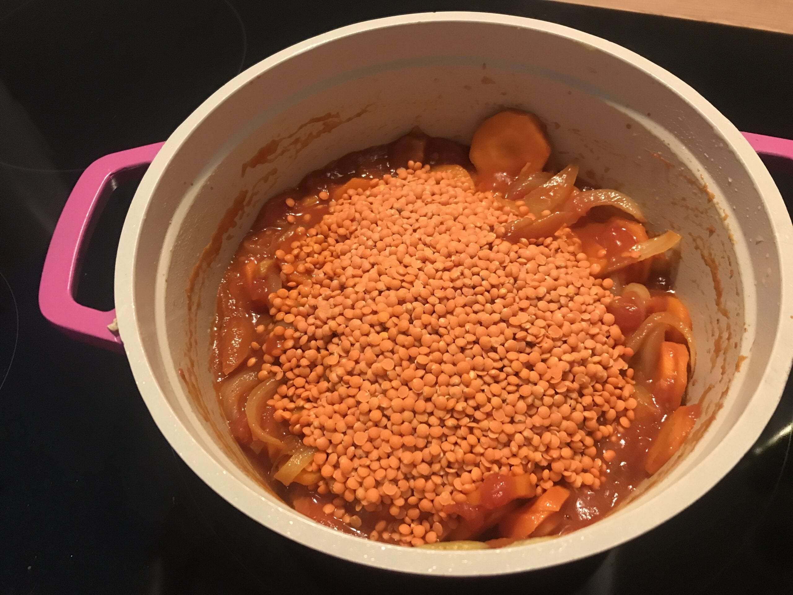 Red lentil dhal : La photo est une représentation de l'étape 4