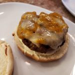 Curry and cheddar burger: The image is a representative of the step 11