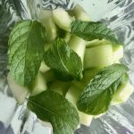 Cucumber, Mint, and Fresh Sheep's Cheese Gazpacho: The image is a representative of the step 3