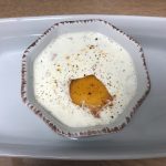 Cocotte eggs with foie gras and Espelette pepper: The image is a representative of the step 5