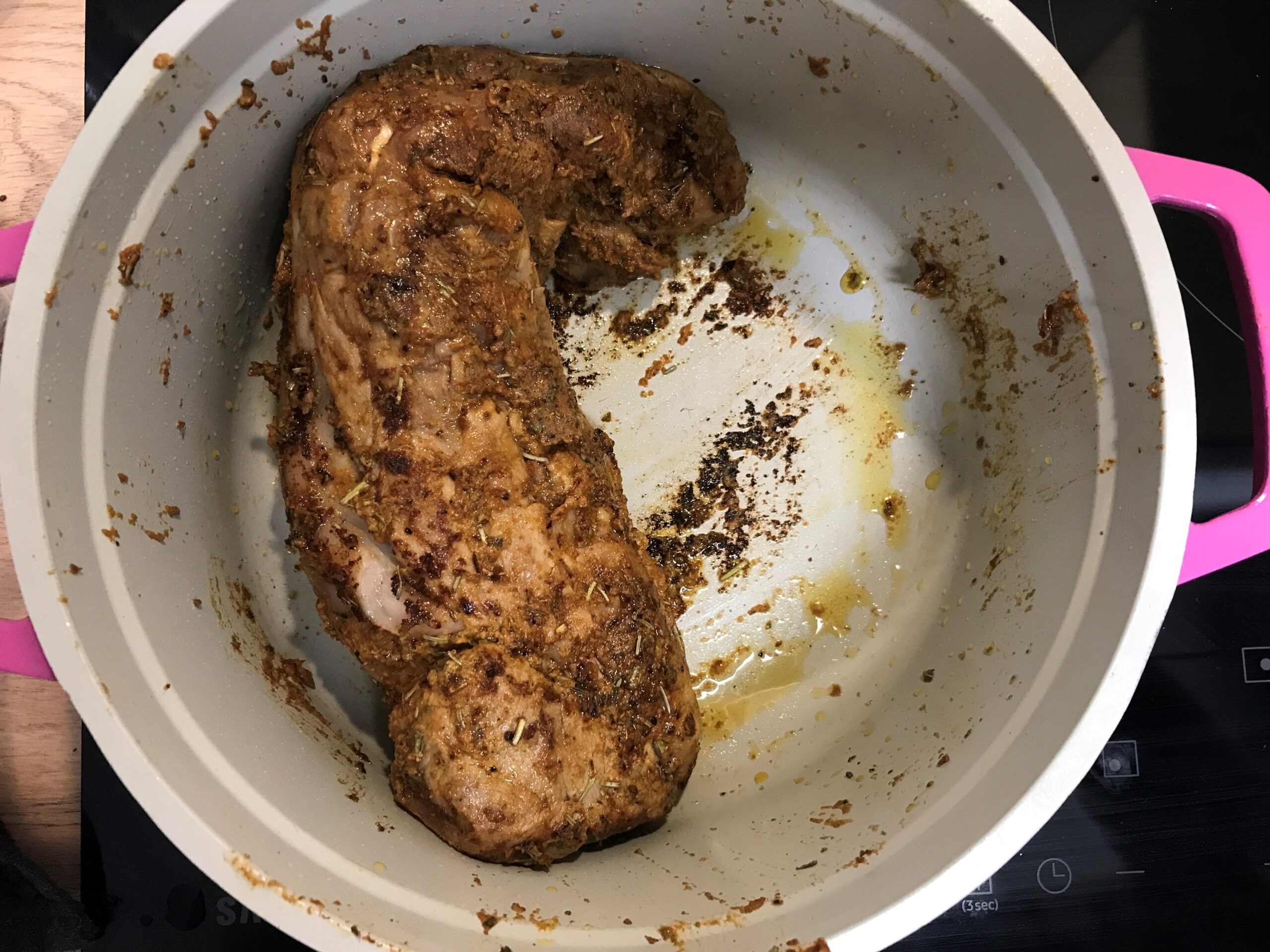 Pork tenderloin with mustard and spices : La photo est une représentation de l'étape 7