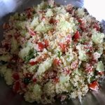 Home-made tabbouleh: The image is a representative of the step 6