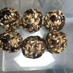 Energy balls with dates and cranberries: The image is a representative of the step 6