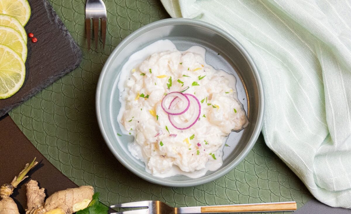 Ceviche de poisson au lait de coco