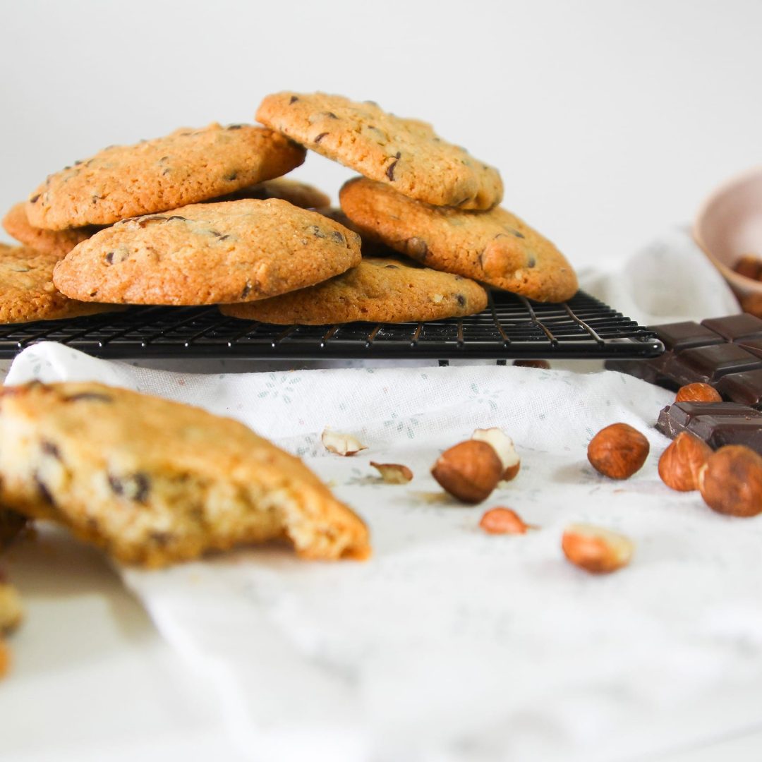 La photo représente la recette : Cookies choco-noisettes