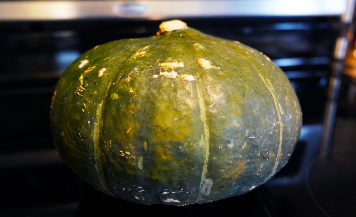 The photo shows the ingredient: Kabocha squash