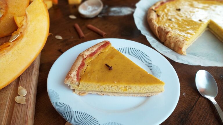 La photo représente la recette : Tarte à la citrouille