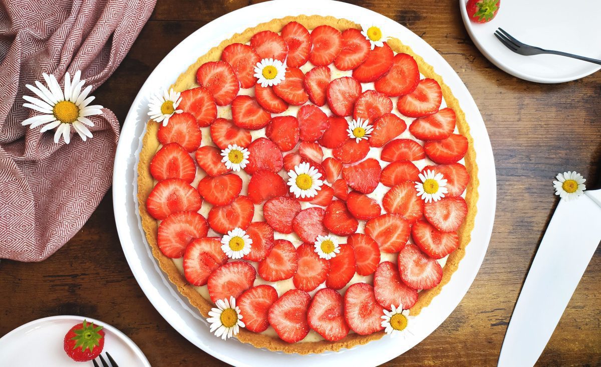 La photo représente la recette : Strawberry Tart