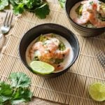 Marinated shrimp in coconut milk and lime, spiced guacamole.: The image is a representative of the step 4