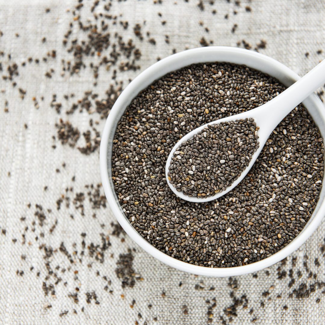 The photo shows the ingredient: Chia Seeds