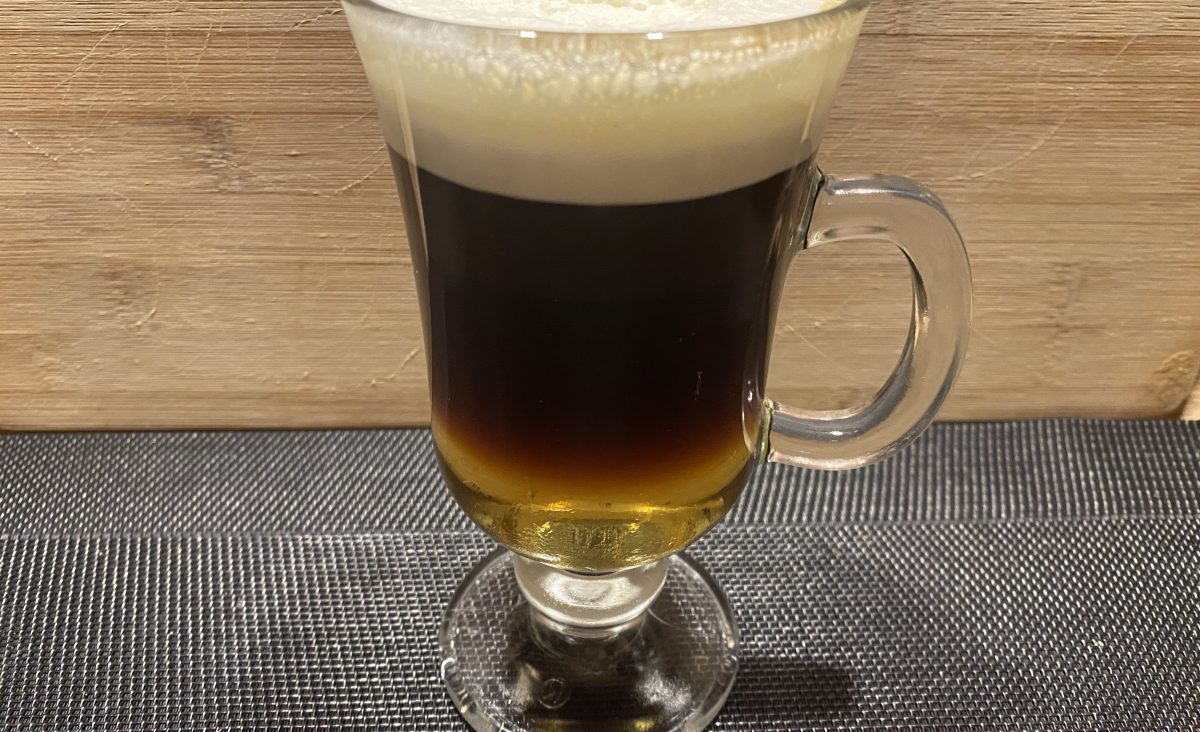 Irish Coffee: The image is a representative of the step 4
