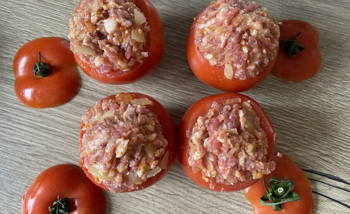 Tomates farcies: The image is a representative of the step 5