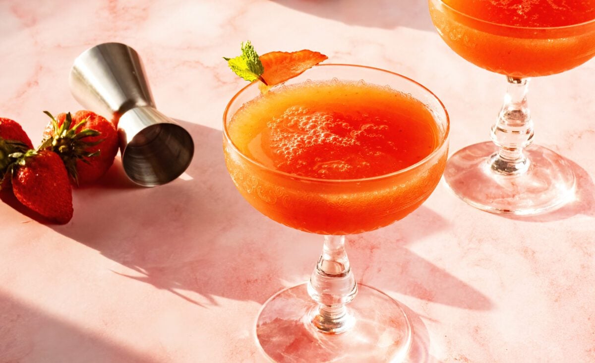 La photo représente la recette : Cocktail Daïquiri fraise