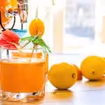 Jus pétillant orange, citron et grenadine (Mocktail pour enfant) : La photo est une représentation de l'étape 3