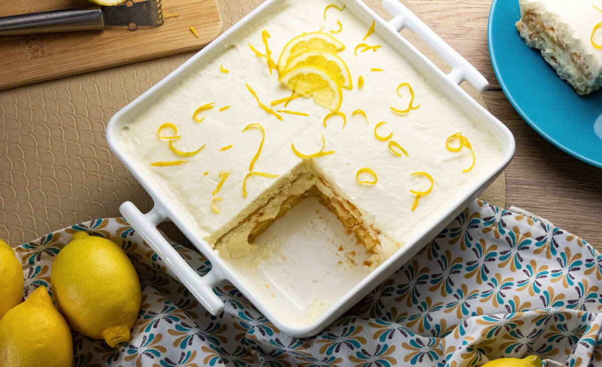 La photo représente la recette : Tiramisu au citron et limoncello