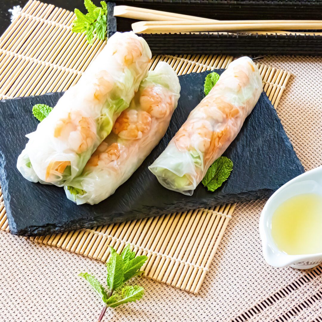 La photo représente la recette : Shrimp Spring Rolls