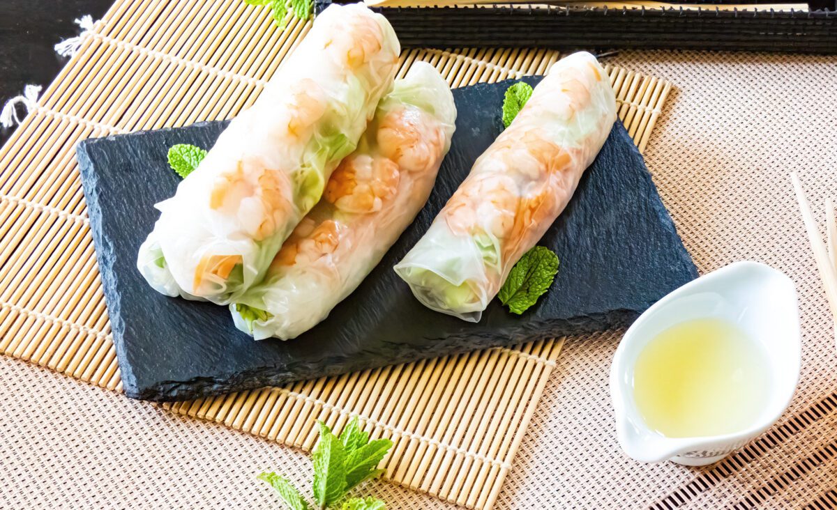 La photo représente la recette : Shrimp Spring Rolls
