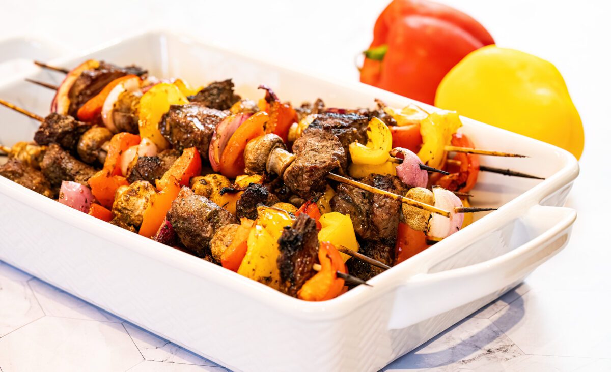 BBQ Marinated Beef Skewers