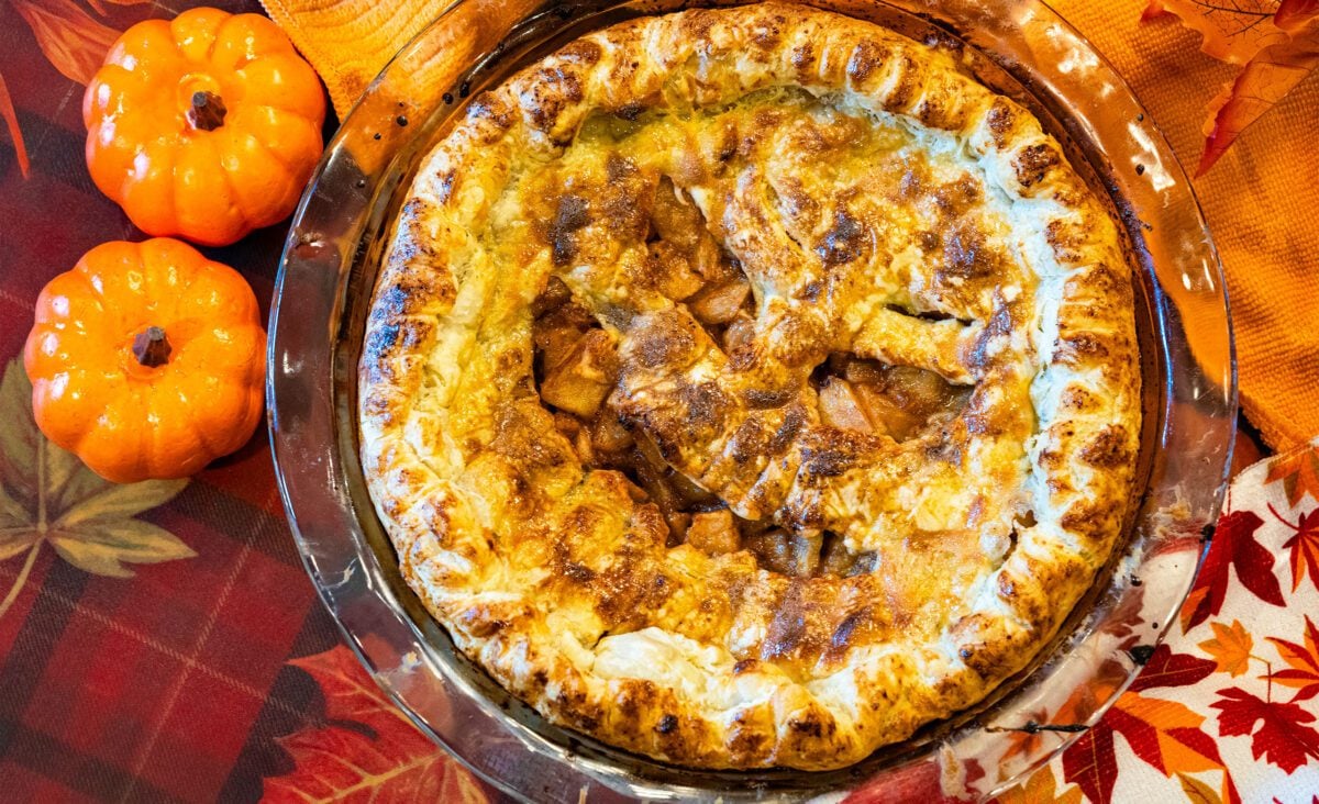 Tarte aux pommes, cannelle et Calvados d'Halloween