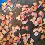 Gnocchis à poêler au lard fumé (bacon), oignon, poivron et crème épicée : La photo est une représentation de l'étape 1