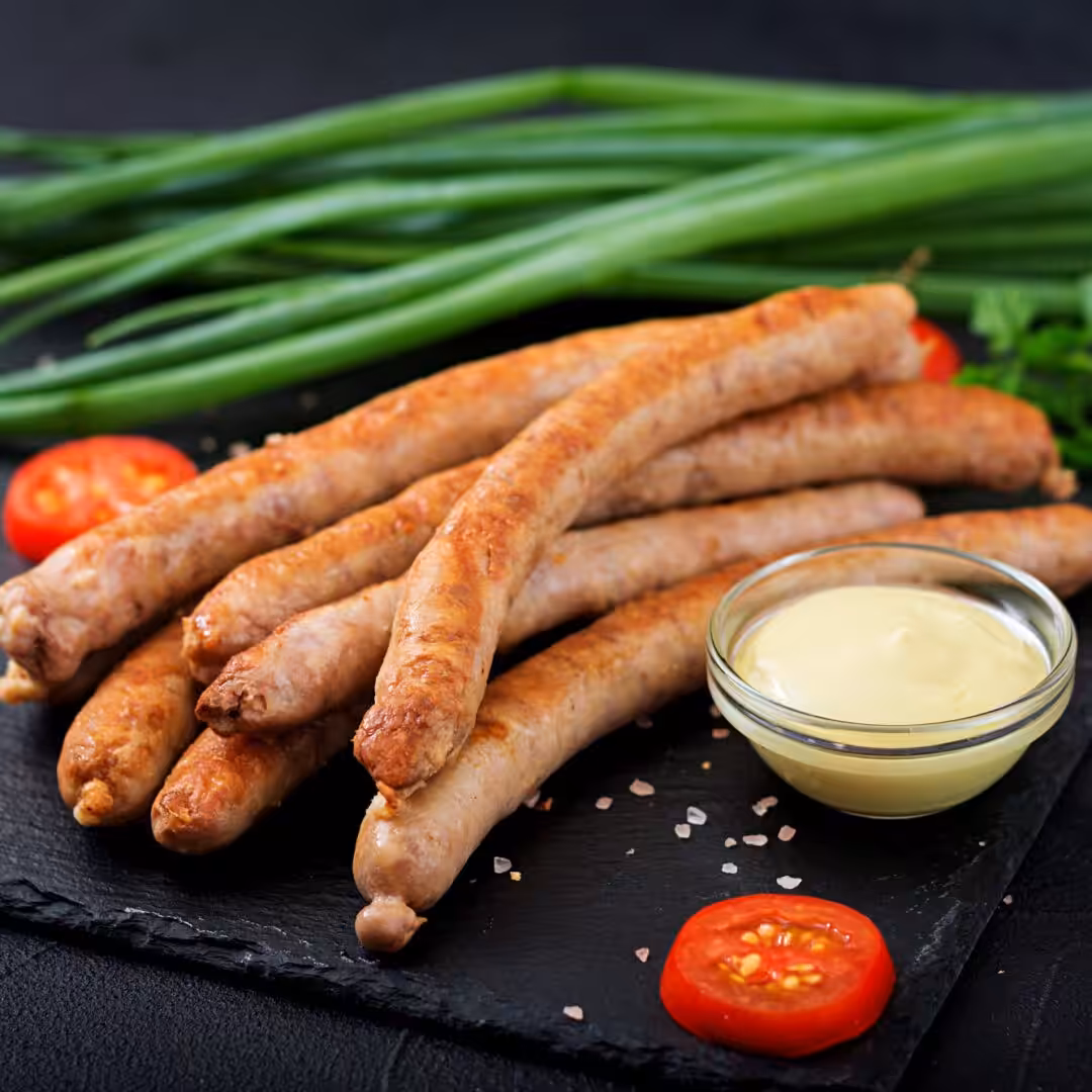 The photo shows the ingredient: Chipolatas Sausages