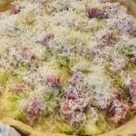 Quiche aux poireaux et jambon : La photo est une représentation de l'étape 4
